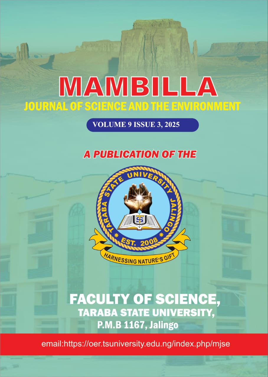 					View Vol. 9 No. 3 (2025): Mambilla Journal of Science and the Environment
				